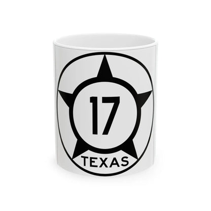Old Texas 17 (Texas) (Road Sign) White Coffee Mug 11oz - Go Mug Yourself