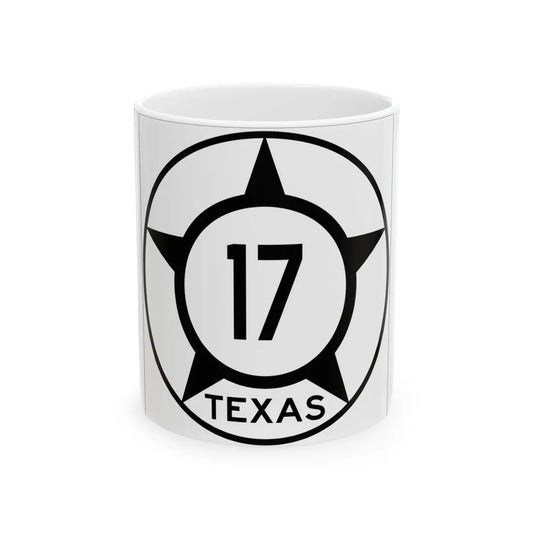Old Texas 17 (Texas) (Road Sign) White Coffee Mug 11oz - Go Mug Yourself