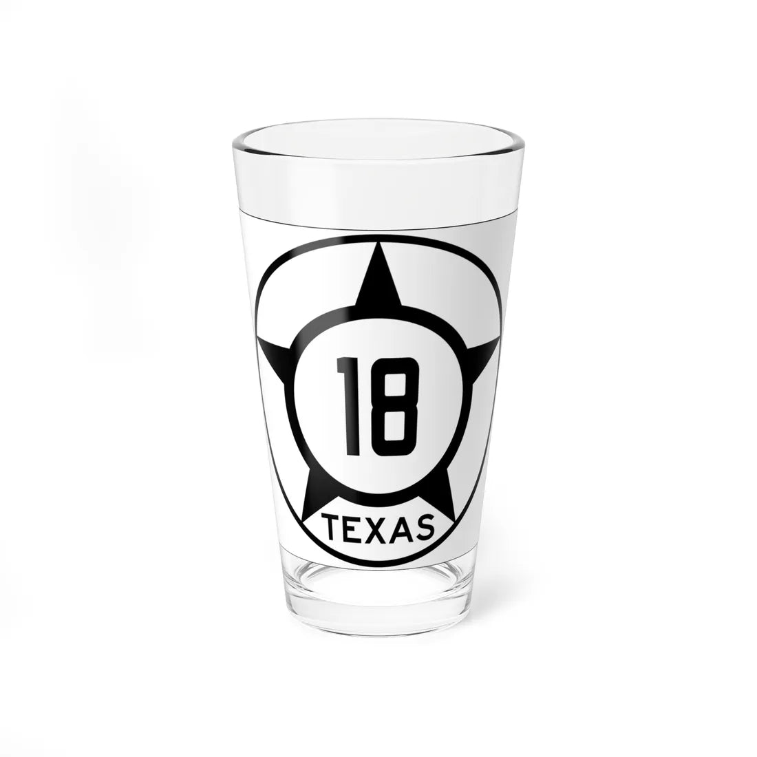 Old Texas 18 (Texas) (Road Sign) Pint Glss 16oz 16oz - Go Mug Yourself