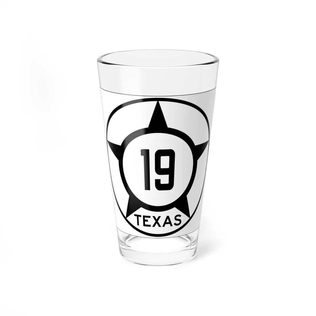 Old Texas 19 (Texas) (Road Sign) Pint Glss 16oz 16oz - Go Mug Yourself