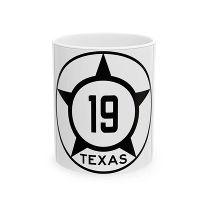 Old Texas 19 (Texas) (Road Sign) White Coffee Mug 11oz - Go Mug Yourself