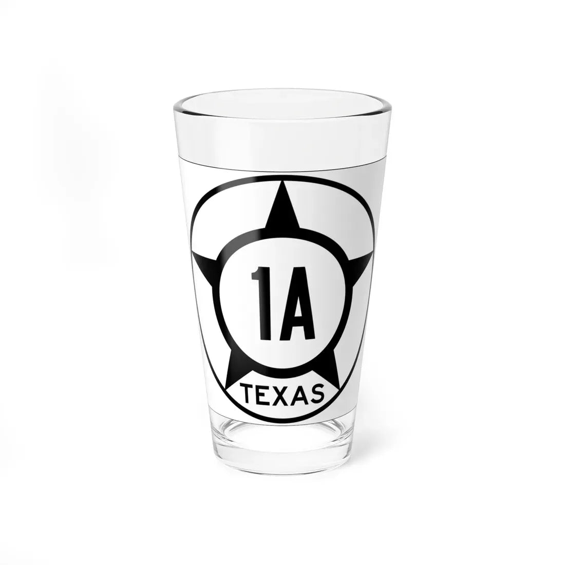 Old Texas 1A (Texas) (Road Sign) Pint Glass 16oz 16oz - Go Mug Yourself