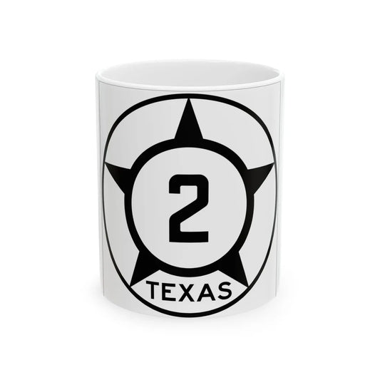Old Texas 2 (Texas) (Road Sign) White Coffee Mug 11oz - Go Mug Yourself