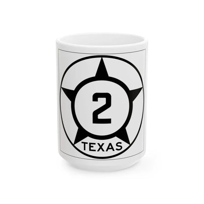 Old Texas 2 (Texas) (Road Sign) White Coffee Mug 15oz - Go Mug Yourself