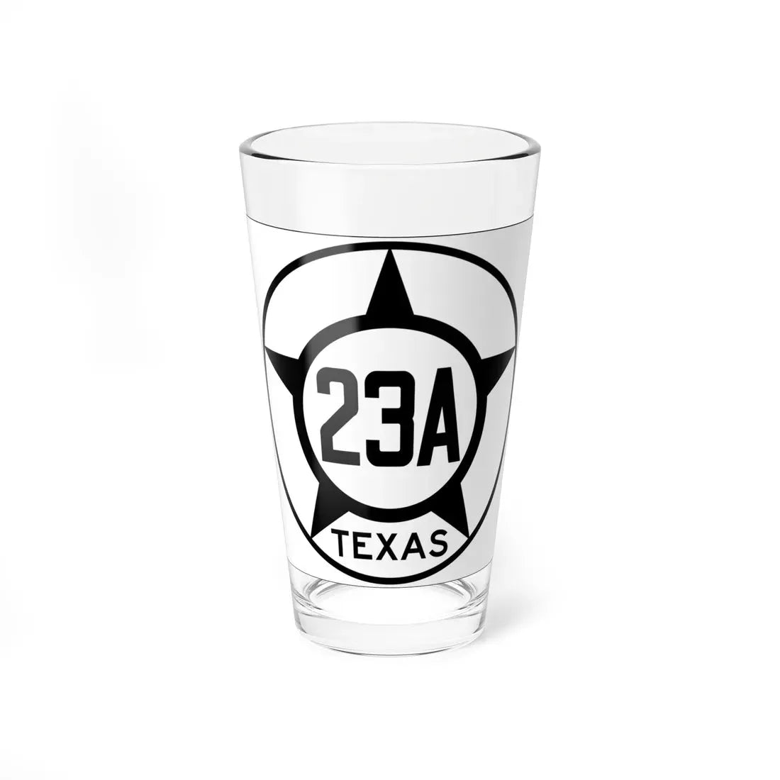 Old Texas 23A (Texas) (Road Sign) Pint Glass 16oz 16oz - Go Mug Yourself