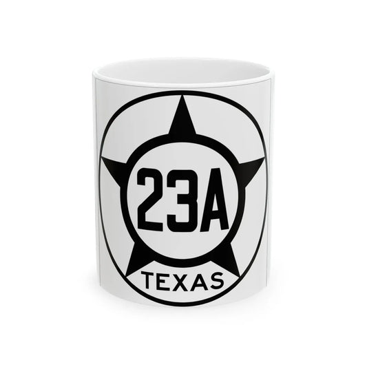 Old Texas 23A (Texas) (Road Sign) White Coffee Mug 11oz - Go Mug Yourself