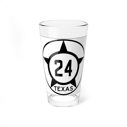 Old Texas 24 (Texas) (Road Sign) Pint Glass 16oz 16oz - Go Mug Yourself