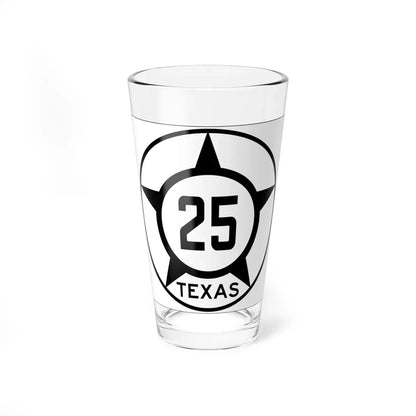 Old Texas 25 (Texas) (Road Sign) Pint Glass 16oz 16oz - Go Mug Yourself