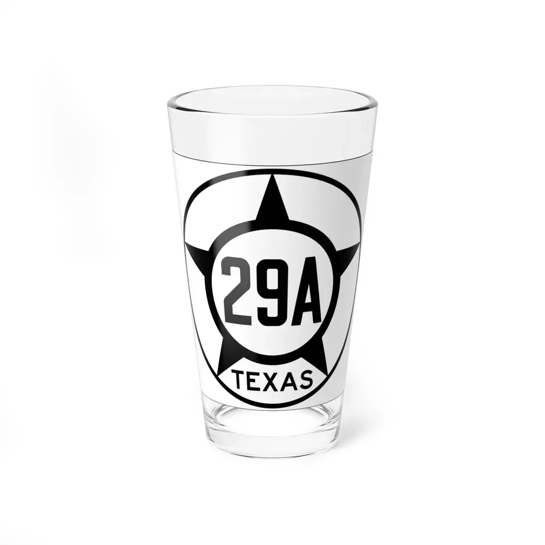 Old Texas 29A (Texas) (Road Sign) Pint Glass 16oz 16oz - Go Mug Yourself