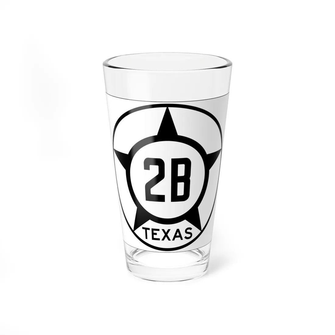 Old Texas 2B (Texas) (Road Sign) Pint Glss 16oz 16oz - Go Mug Yourself