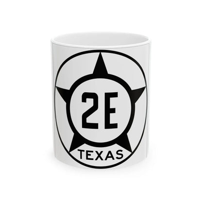 Old Texas 2E (Texas) (Road Sign) White Coffee Mug 11oz - Go Mug Yourself