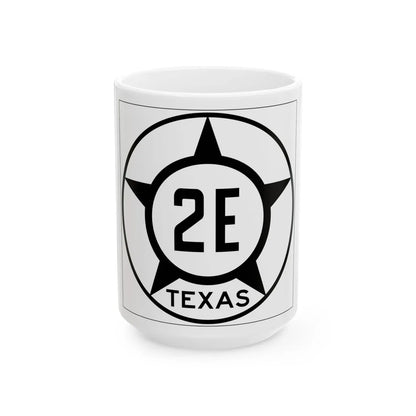 Old Texas 2E (Texas) (Road Sign) White Coffee Mug 15oz - Go Mug Yourself
