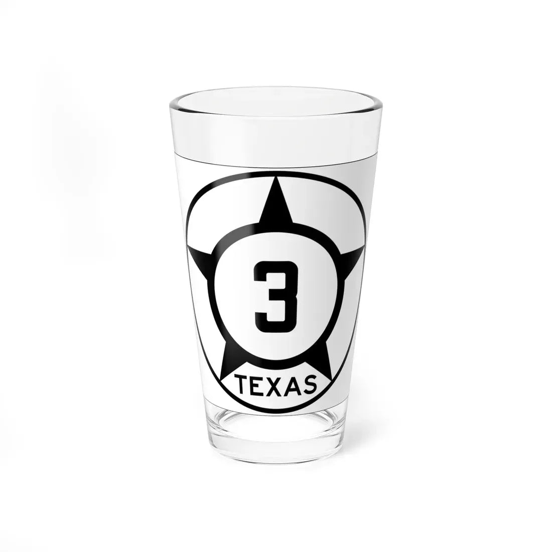 Old Texas 3 (Texas) (Road Sign) Pint Glass 16oz 16oz - Go Mug Yourself