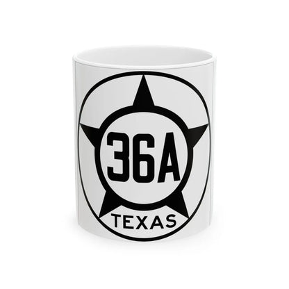 Old Texas 36A (Texas) (Road Sign) White Coffee Mug 11oz - Go Mug Yourself