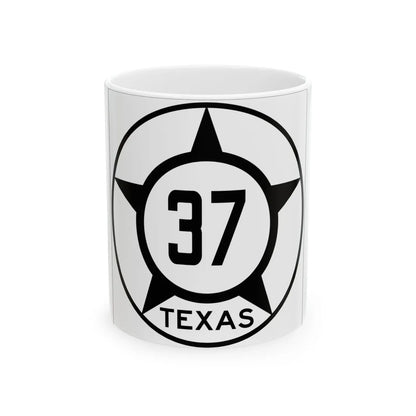 Old Texas 37 (Texas) (Road Sign) White Coffee Mug 11oz - Go Mug Yourself