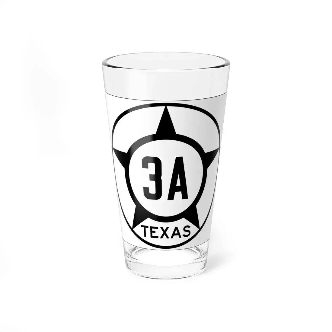 Old Texas 3A (Texas) (Road Sign) Pint Glass 16oz 16oz - Go Mug Yourself