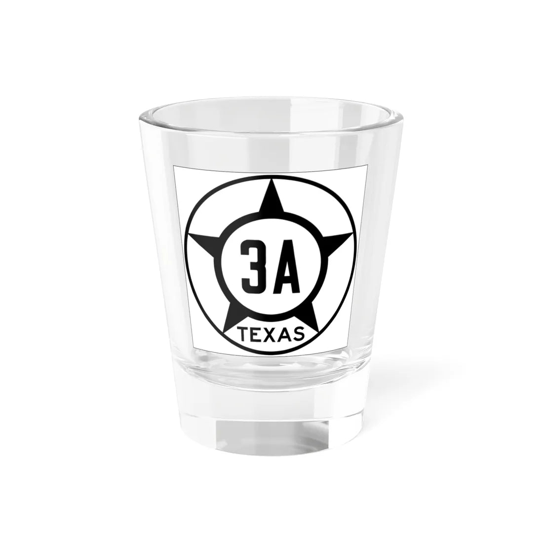 Old Texas 3A (Texas) (Road Sign) Shot Glass 1.5oz 1.5oz - Go Mug Yourself