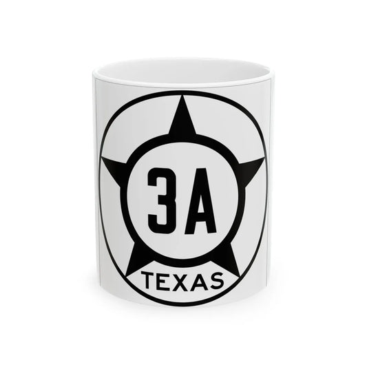 Old Texas 3A (Texas) (Road Sign) White Coffee Mug 11oz - Go Mug Yourself
