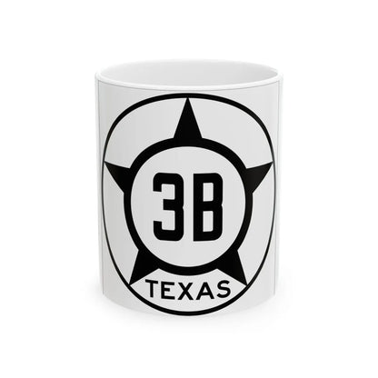 Old Texas 3B (Texas) (Road Sign) White Coffee Mug 11oz - Go Mug Yourself