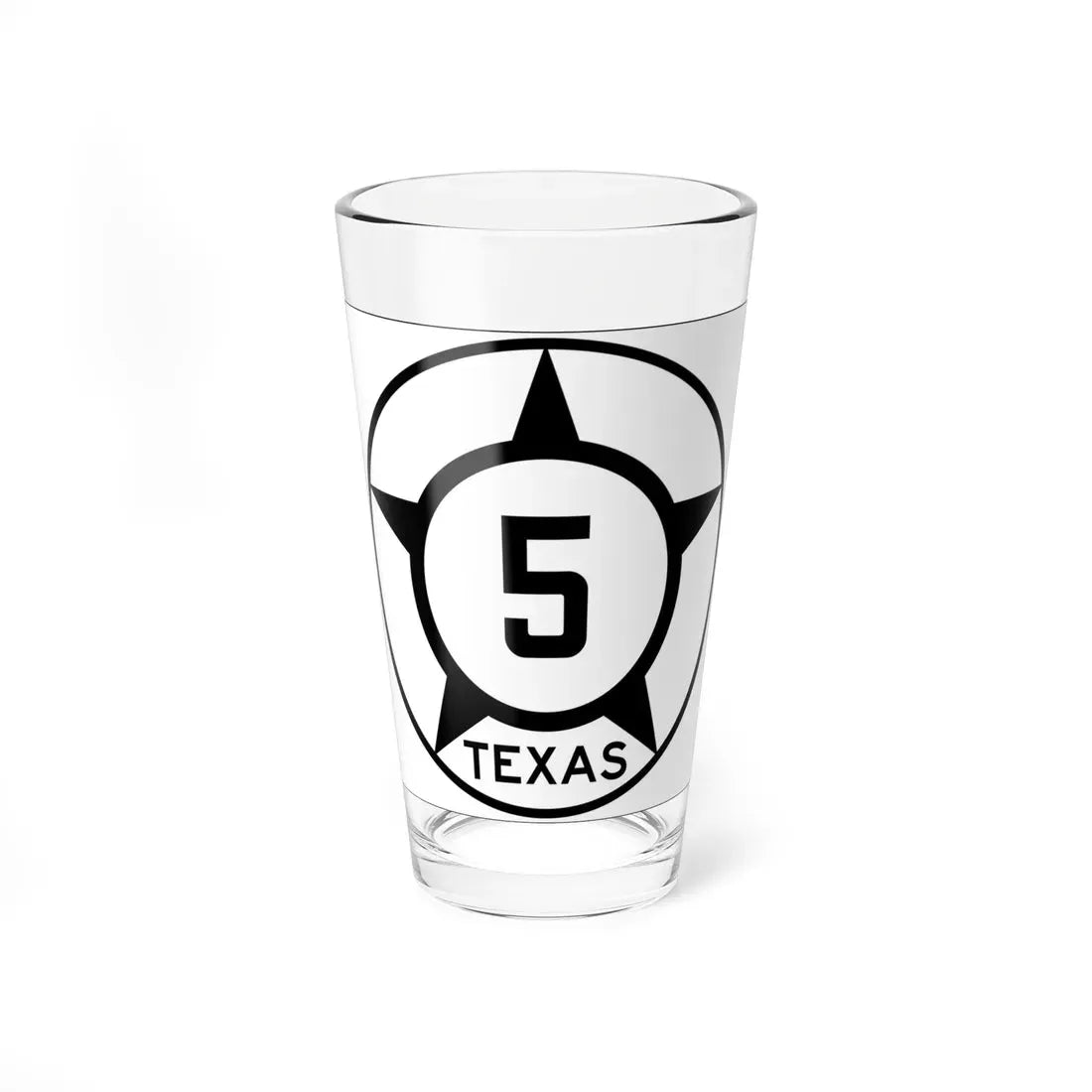Old Texas 5 (Texas) (Road Sign) Pint Glass 16oz 16oz - Go Mug Yourself