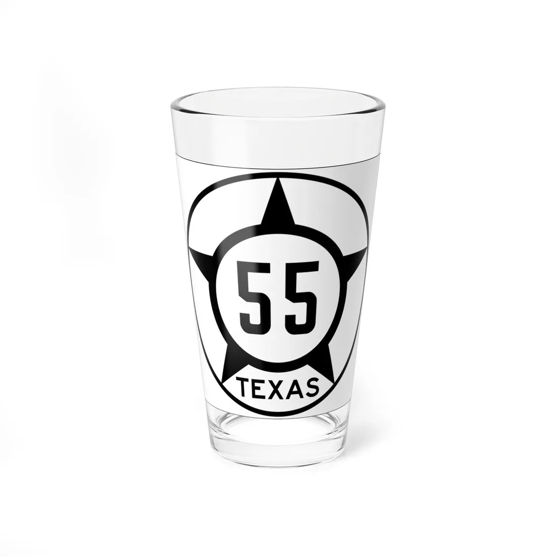 Old Texas 55 (Texas) (Road Sign) Pint Glss 16oz 16oz - Go Mug Yourself