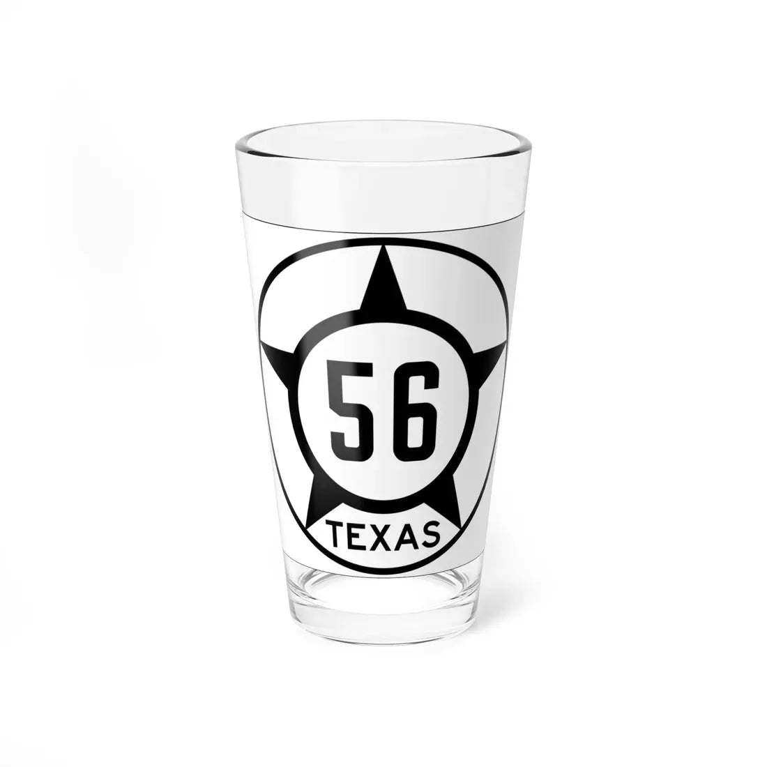 Old Texas 56 (Texas) (Road Sign) Pint Glass 16oz 16oz - Go Mug Yourself