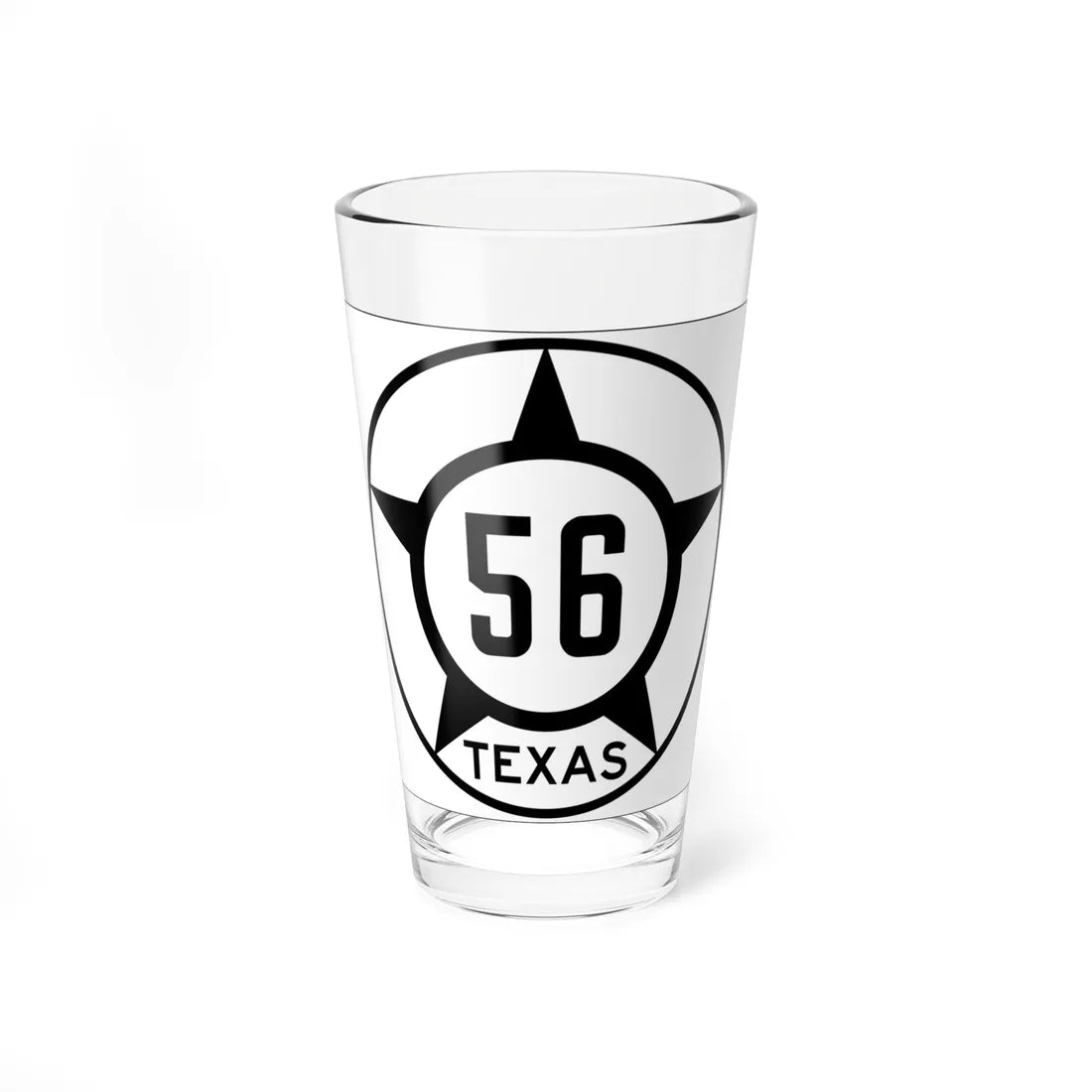 Old Texas 56 (Texas) (Road Sign) Pint Glss 16oz 16oz - Go Mug Yourself