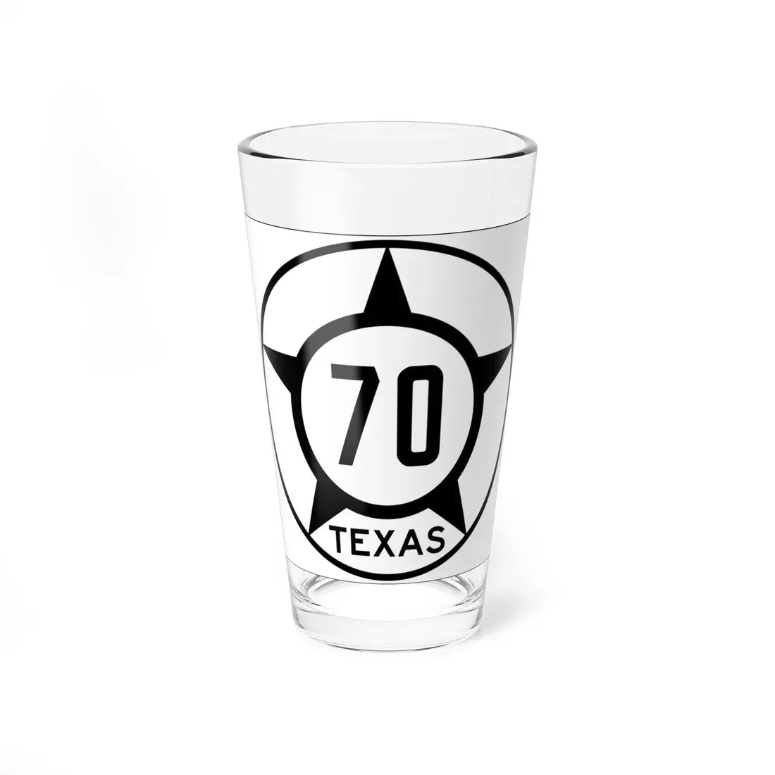 Old Texas 70 (Texas) (Road Sign) Pint Glass 16oz 16oz - Go Mug Yourself