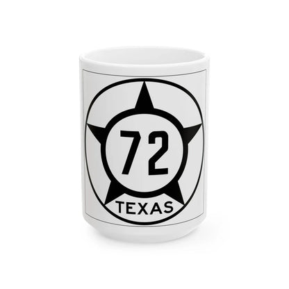 Old Texas 72 (Texas) (Road Sign) White Coffee Mug 15oz - Go Mug Yourself
