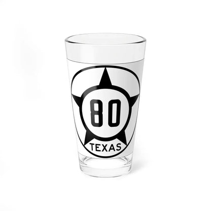 Old Texas 80 (Texas) (Road Sign) Pint Glass 16oz 16oz - Go Mug Yourself