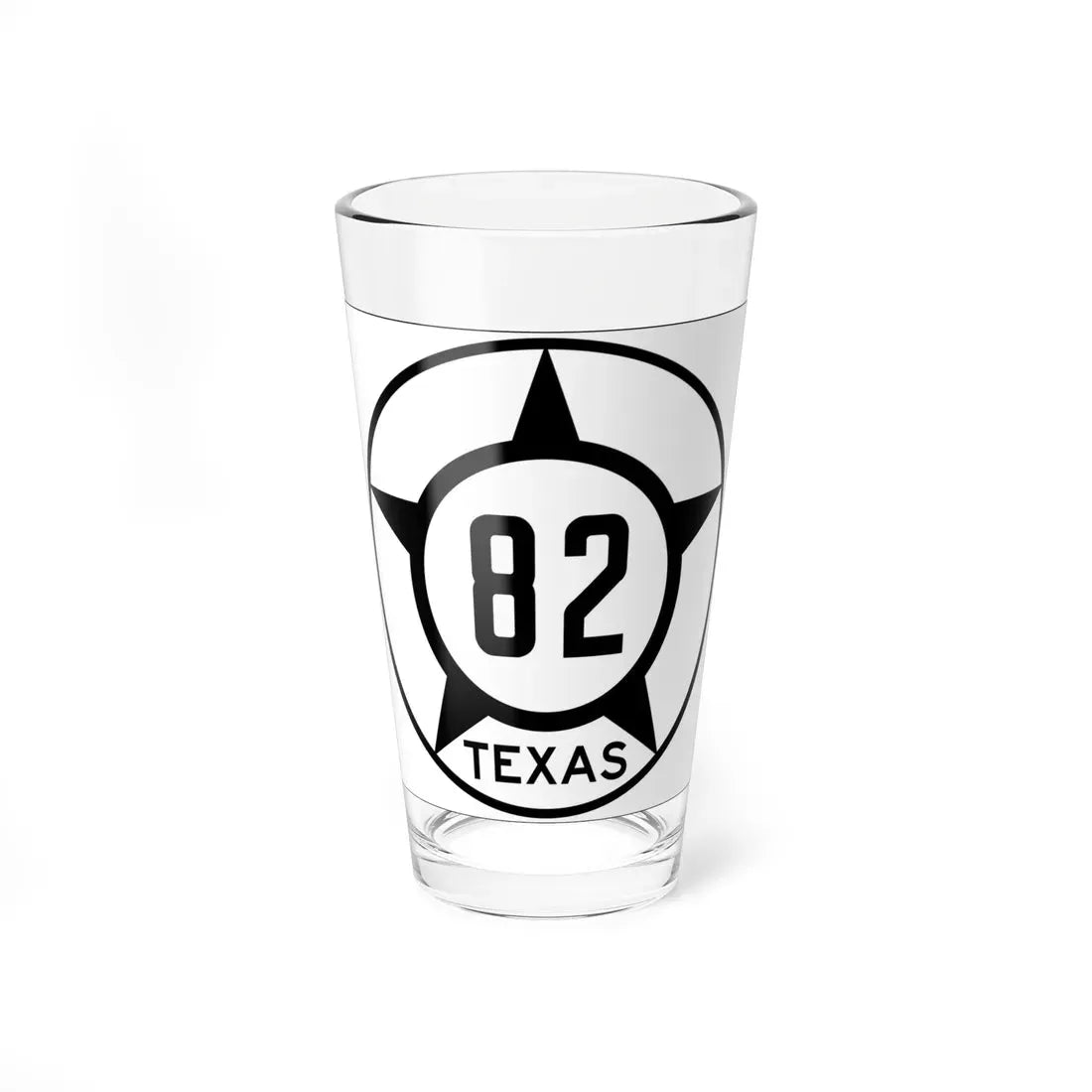 Old Texas 82 (Texas) (Road Sign) Pint Glass 16oz 16oz - Go Mug Yourself
