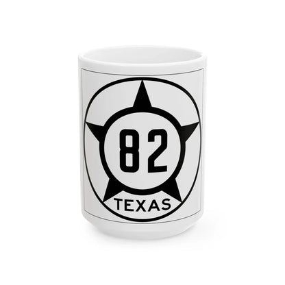Old Texas 82 (Texas) (Road Sign) White Coffee Mug 15oz - Go Mug Yourself