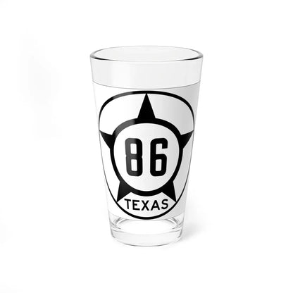 Old Texas 86 (Texas) (Road Sign) Pint Glass 16oz 16oz - Go Mug Yourself