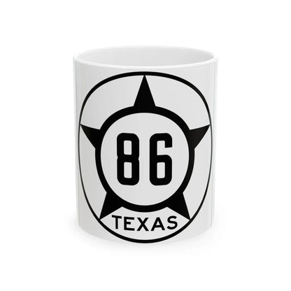 Old Texas 86 (Texas) (Road Sign) White Coffee Mug 11oz - Go Mug Yourself