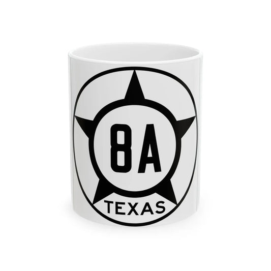 Old Texas 8A (Texas) (Road Sign) White Coffee Mug 11oz - Go Mug Yourself