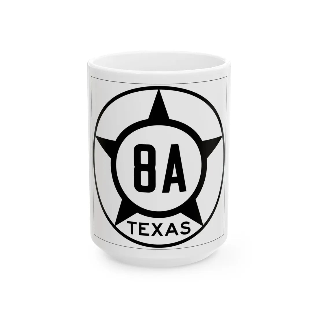 Old Texas 8A (Texas) (Road Sign) White Coffee Mug 15oz - Go Mug Yourself