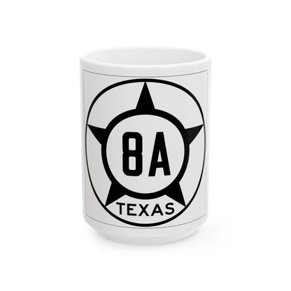 Old Texas 8A (Texas) (Road Sign) White Coffee Mug 15oz - Go Mug Yourself