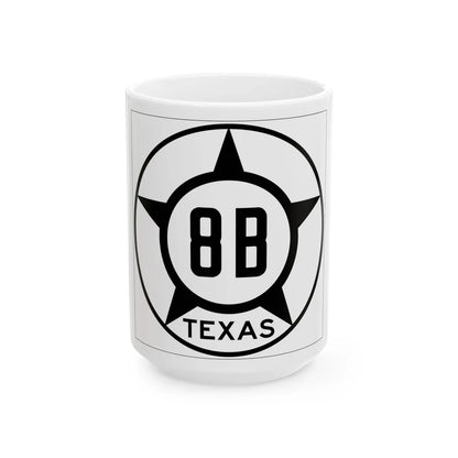 Old Texas 8B (Texas) (Road Sign) White Coffee Mug 15oz - Go Mug Yourself