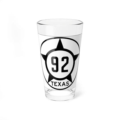 Old Texas 92 (Texas) (Road Sign) Pint Glass 16oz 16oz - Go Mug Yourself