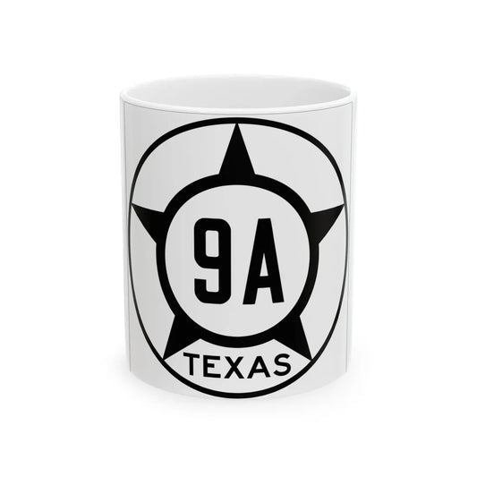 Old Texas 9A (Texas) (Road Sign) White Coffee Mug 11oz - Go Mug Yourself