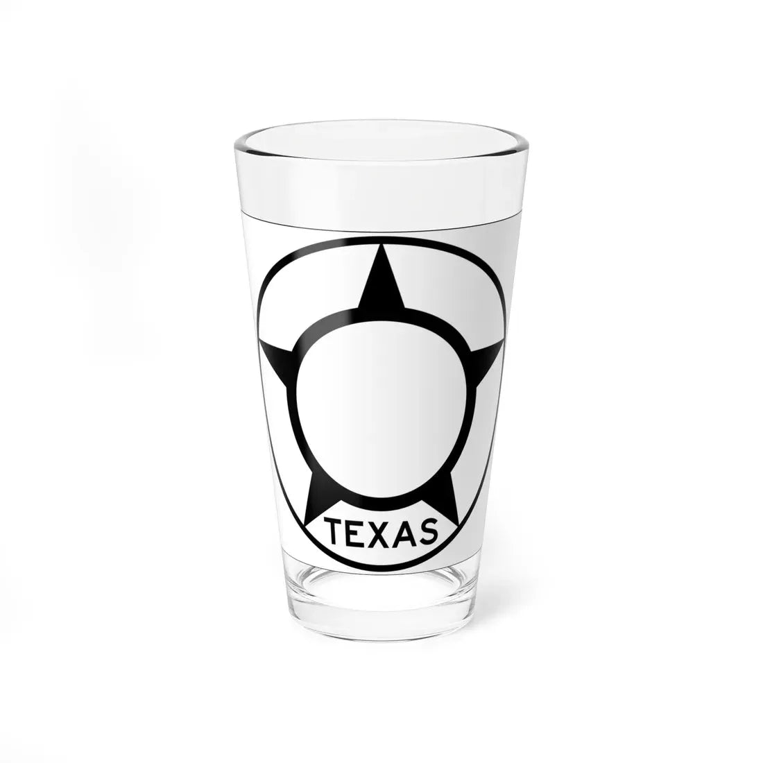 Old Texas blank (Texas) (Road Sign) Pint Glass 16oz 16oz - Go Mug Yourself