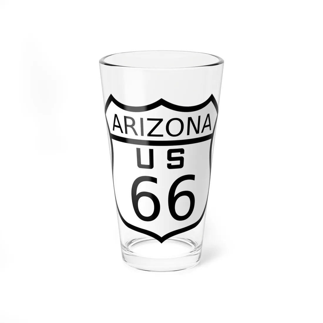 Old US Route template (Arizona) (Road Sign) Pint Glass 16oz 16oz - Go Mug Yourself