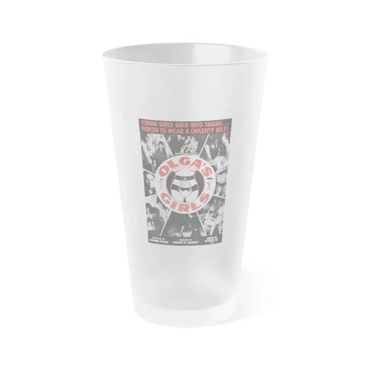 OLGA'S GIRLS 1964 Movie Poster - Frosted Pint Glass 16oz 16oz Frosted - Go Mug Yourself