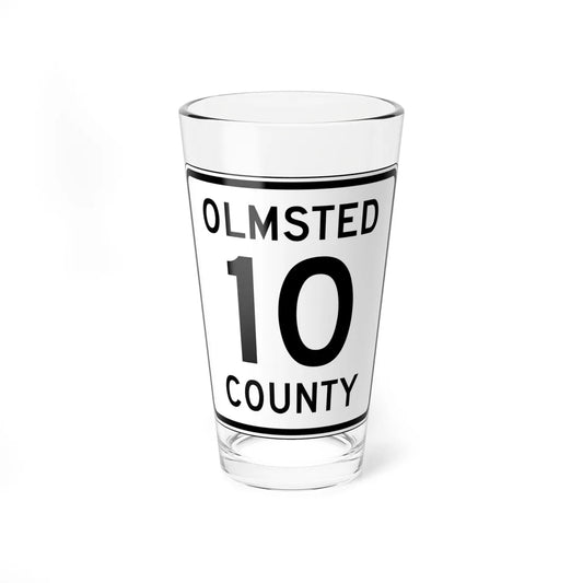 Olmsted County Route 10 MN (Minnesota) (Road Sign) Pint Glass 16oz 16oz - Go Mug Yourself