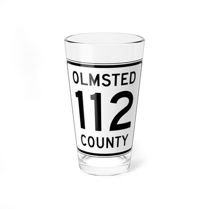 Olmsted County Route 112 MN (Minnesota) (Road Sign) Pint Glass 16oz 16oz - Go Mug Yourself