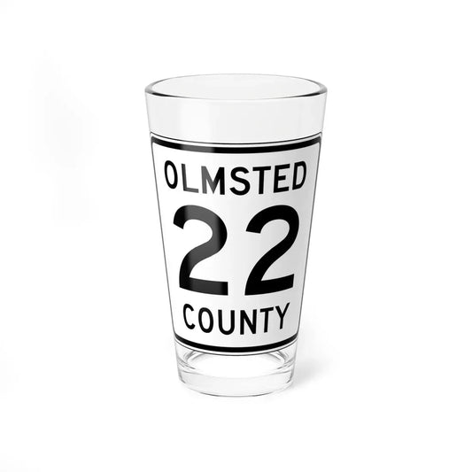 Olmsted County Route 22 (Minnesota) (Road Sign) Pint Glass 16oz 16oz - Go Mug Yourself