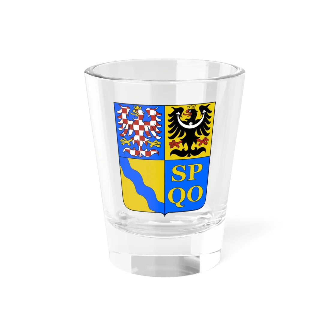 Olomouc Region CoA CZ (Czech Republic) (Coat of Arms) Shot Glass 1.5oz 1.5oz - Go Mug Yourself