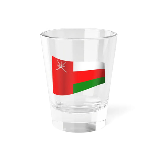 Oman Flag - iconic waving (Oman) Shot Glass 1.5oz 1.5oz - Go Mug Yourself
