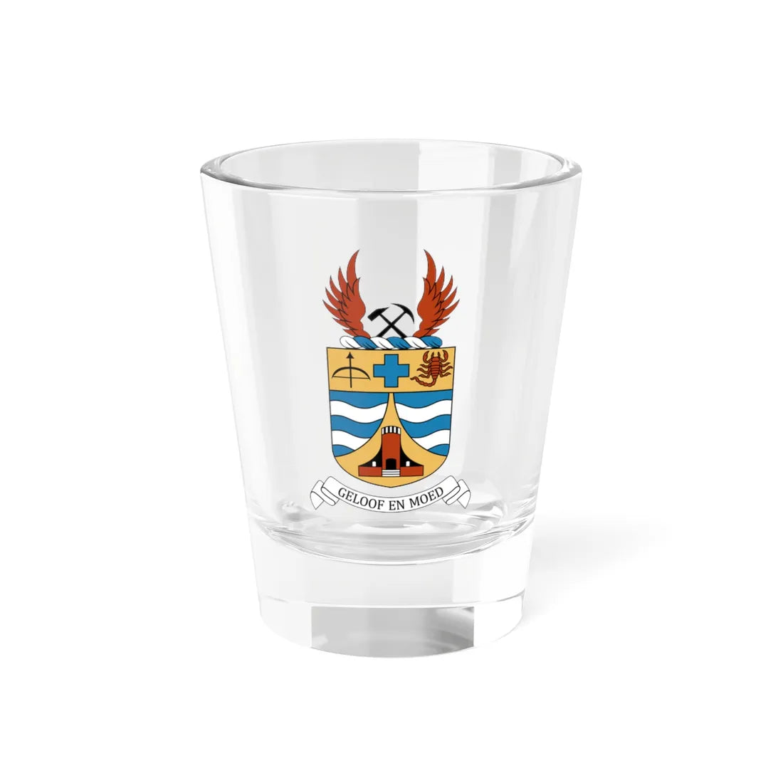 Omaruru COA (Namibia) (Coat of Arms) Shot Glass 1.5oz 1.5oz - Go Mug Yourself