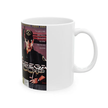 OMEGA COP RON MARCHINI (VHS COVER) - White Coffee Mug-Go Mug Yourself